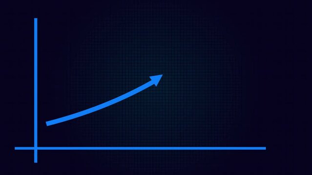 Business Growth and Business Success Globing Graph Presentation. abstract business growth graph animation. Digital bar chart with growing business concept. Abstract background.