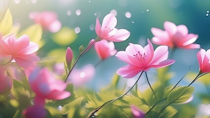 Obraz na płótnie Canvas spring theme nature cinematic wallpaper vibrant