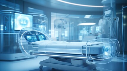 Modern patient beds in hospitals, hospitals of the future