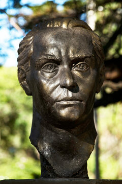 Tucuman,Argentina,Statue famous, Spanish poet, Federico Garcia Lorca close up face historic