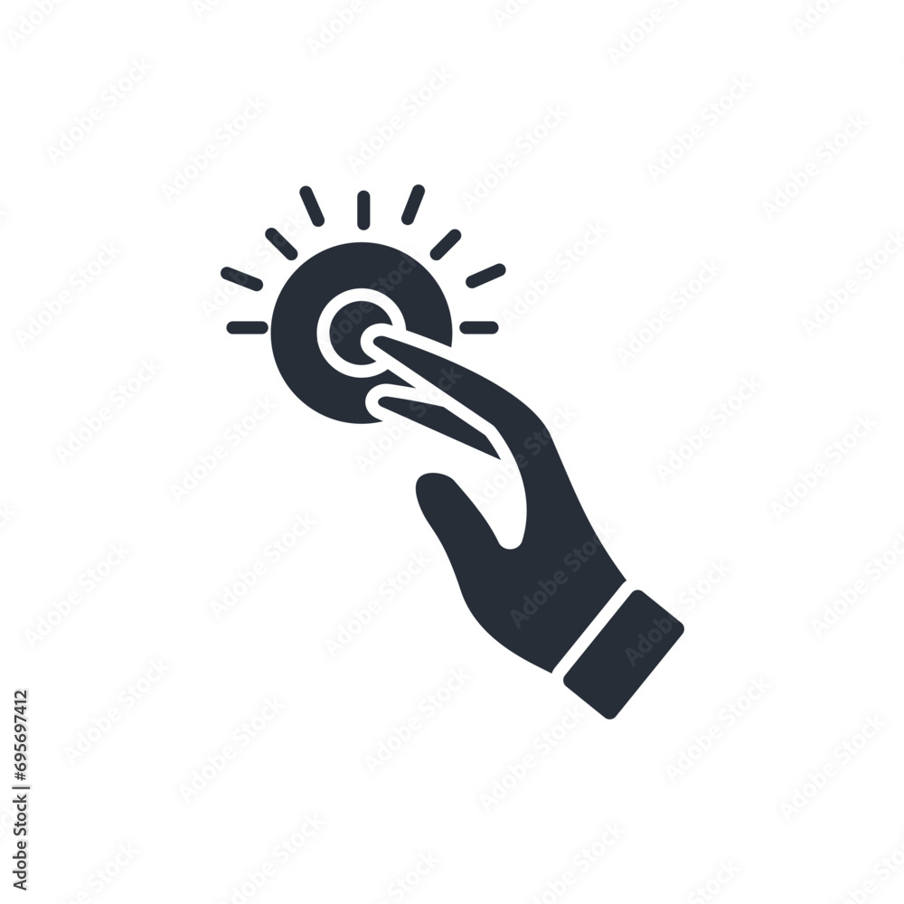 Poster button icon. vector.editable stroke.linear style sign for use web design,logo.symbol illustration.