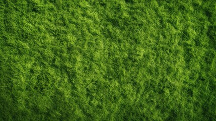 Top view of the green grass of a soccer field