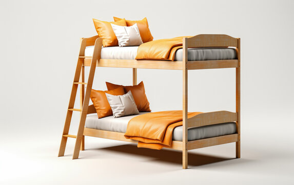 recommend clip art: Bunk bed isolated on a white background , Interior of children room