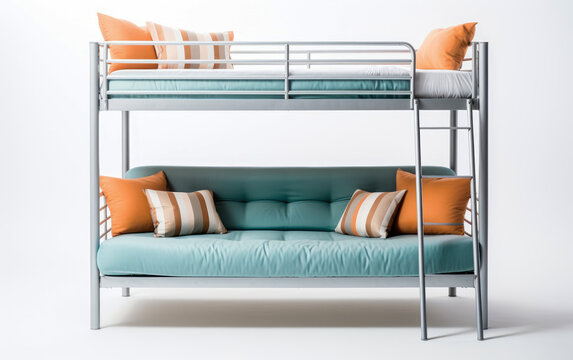 recommend clip art: Bunk bed isolated on a white background , Interior of children room