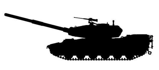 illustration of a military tank in silhouette