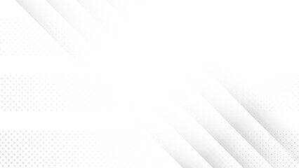 Abstract  white and gray color background, modern stripes line with dot pattern, halftone effect. Vector illustration.