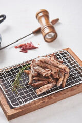 delicious meat with hub and salt