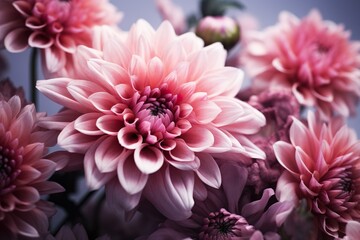 selective shot of beautiful pink flowers generative ai