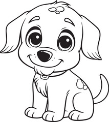 coloring page cute puppy