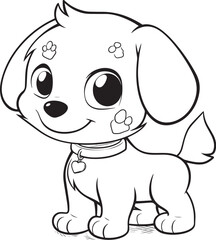 coloring page cute puppy