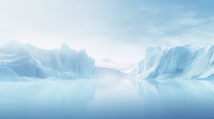 Türaufkleber Blurred winter background. Iceberg in polar regions © AI Studio - R