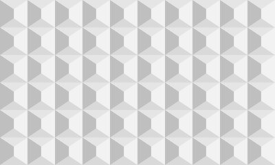 3D grey square seamless pattern. Vector Repeating Texture.