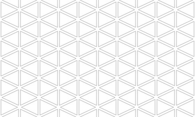 Grey outline triangle seamless pattern. Vector Repeating Texture.