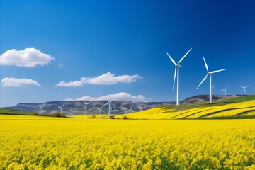Wind Turbines Generating Renewable Energy for Sustainable Environmental Conservation