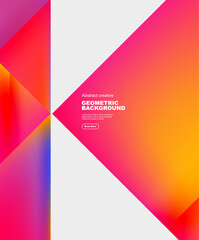 Gradient triangles vector abstract background