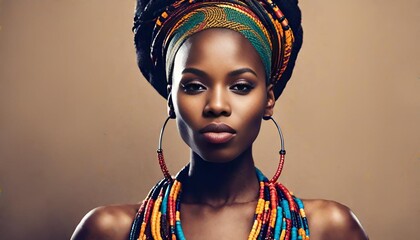 Beauty in African culture Women, black history month concept