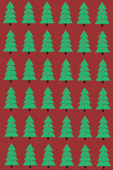 christmas tree seamless pattern