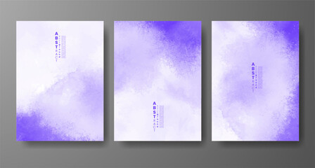 Set of creative hand painted abstract watercolor background. Design for your cover, date, postcard, banner, logo.