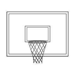 basketball ring line vector illustration