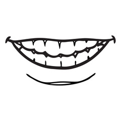 mouth outline vector illustration