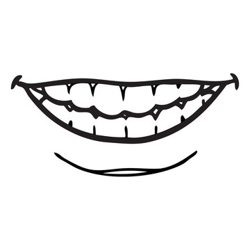 recommend clip art: mouth outline vector illustration