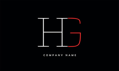 HG, GH, H, G Abstract Letters Logo Monogram