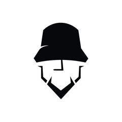 Human logo illustration design and clock direction