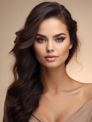 Naklejka premium Portrait Of Beautiful Woman in Studio 