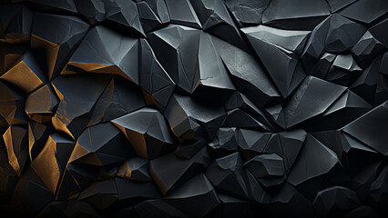 Black stone texture. Abstract background. 3d rendering, 3d illustration,Generative AI
