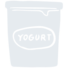 手描きのヨーグルト