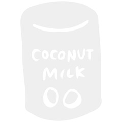 手描きのココナッツミルク