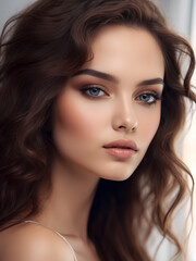 Fototapeta premium Portrait Of Beautiful Woman in Studio 