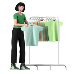Restock display product T-shirt Clothes Clothing girl