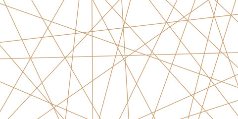 Obraz premium Abstract luxury gold geometric random chaotic lines with many squares and triangles shape on white background. 