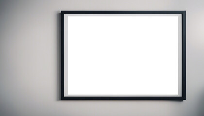 Blank picture frame on wall. Mock up, 3D Rendering