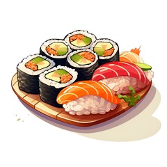 握りと巻きのハーモニー: 寿司のアート
