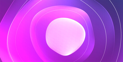 Colorful transparent flowing fluid shapes with glow effect geometric background. Wavy lines round forms. Vector illustration For Wallpaper, Banner, Background, Card, Book Illustration, landing page