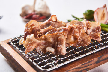 Delicious grilled pork belly