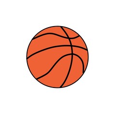 Fototapeta premium illustration vector graphic of basketball. Basketball is a group ball sport consisting of two teams of five people each competing to score points by putting the ball into the opponent's basket.