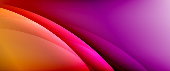 Dynamic flowing waves on gradient color background. Vector illustration For Wallpaper, Banner, Background, Card, Book Illustration, landing page