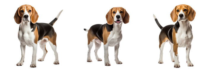 Adorable Beagle Dog Isolated on Transparent Background