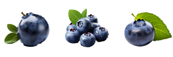 Deliciously Vibrant Blueberry | Transparent Background | Adobe Stock