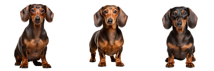 Charming Dachshund Canine in a Transparent Background