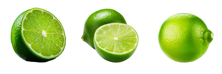 Refreshing Lime Fruit Isolated on Transparent Background