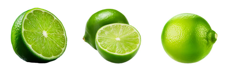 Refreshing Lime Fruit Isolated on Transparent Background
