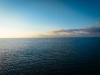 Fototapeta premium Aerial view of beautiful clouds and blue sky