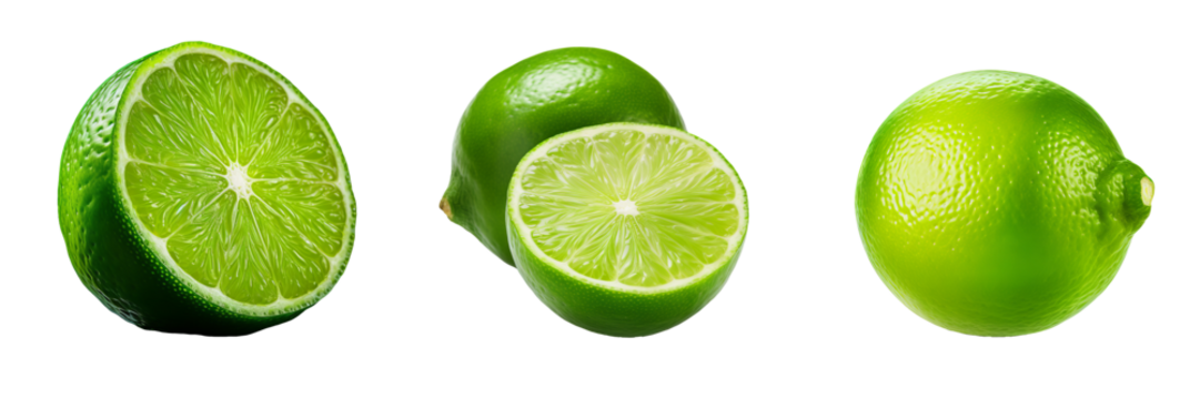 Refreshing Lime Fruit Isolated on Transparent Background