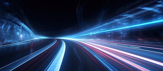 Naklejka premium Track Lighting Effects Acceleration Technology