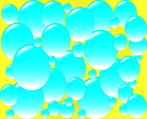 round circle bubble blue for template design background or wallpaper
