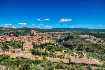 Fototapeta na wymiar Alquezar is a municipality and Spanish town in the Somontano de Barbastro region, in the province of Huesca, autonomous community of Aragon. Spain